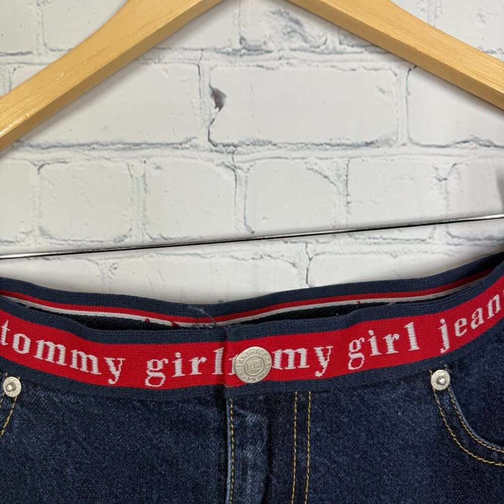 Vintage Tommy Hilfiger Girl Micro Skirt Size 11 Y2K Low Rise Denim 90s Style - Picture 10 of 14
